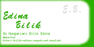 edina bilik business card